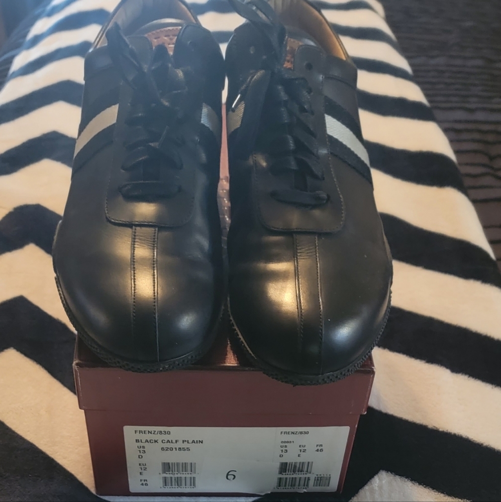 Bally Frenz Men's Black Leather Sneakers Sneakers Size 13 US/46 Used w/BOX